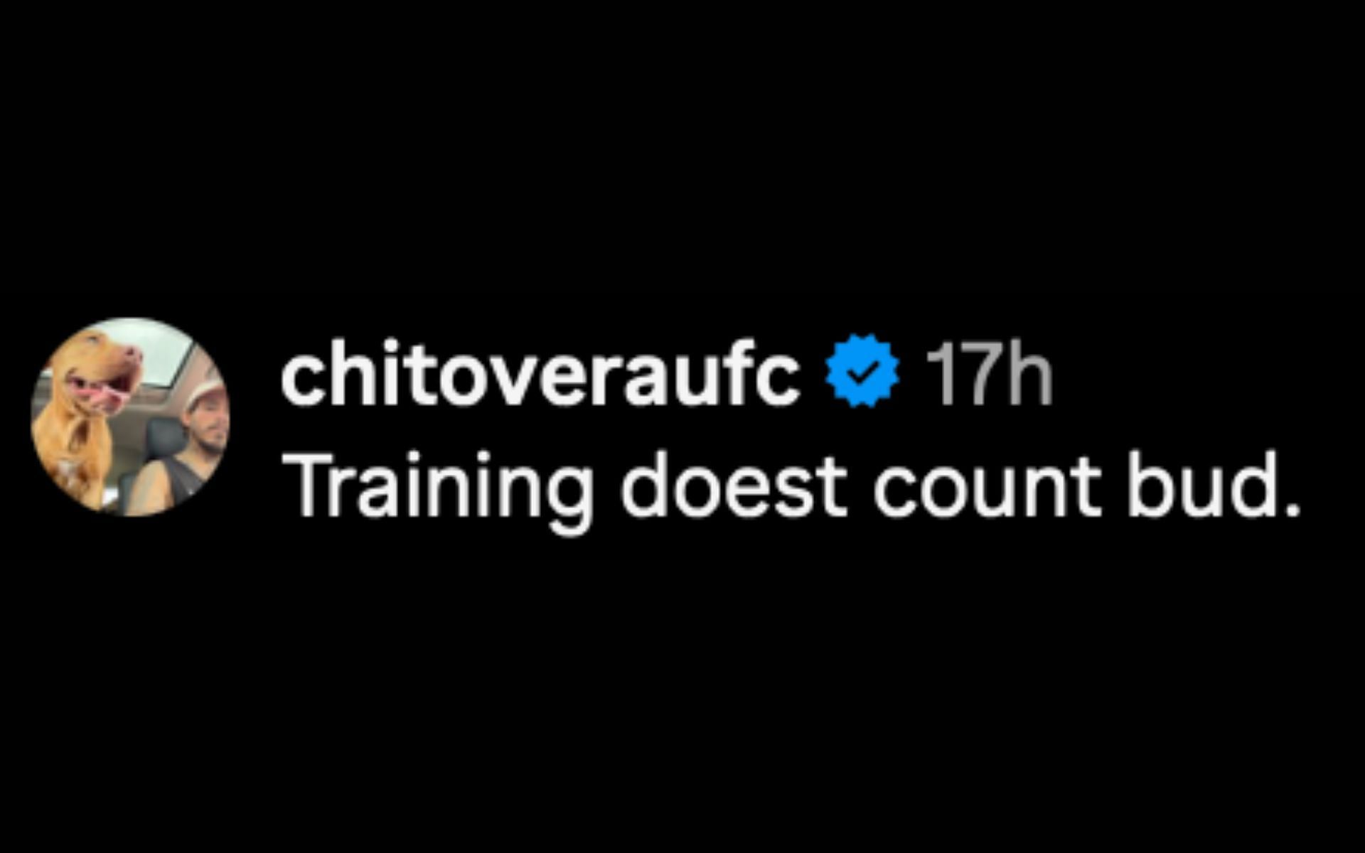 Marlon Vera reacts to Khamzat Chimaev's comments on beating Sean Strickland in training.