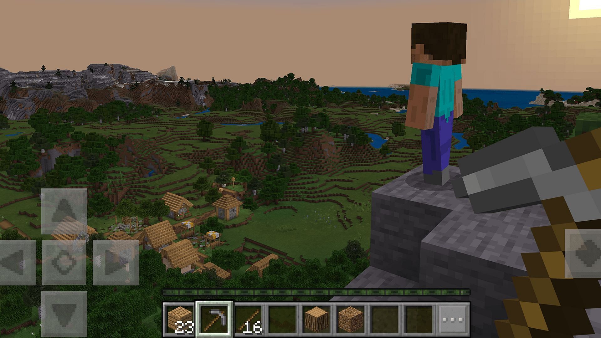 La version mobile de Minecraft a l'avantage de la portabilité de son côté (Image via Mojang)