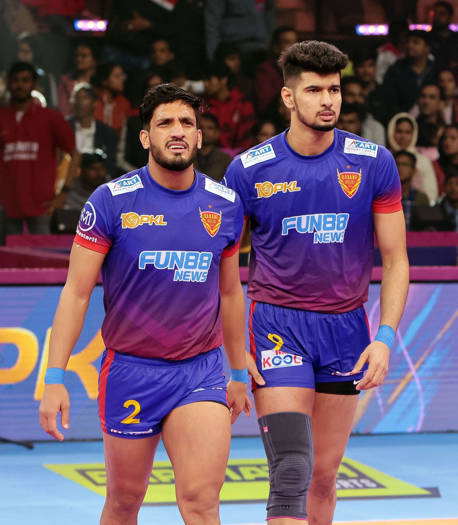 Yogesh (right) and Meetu Sharma of Dabang Delhi (Credits: PKL)