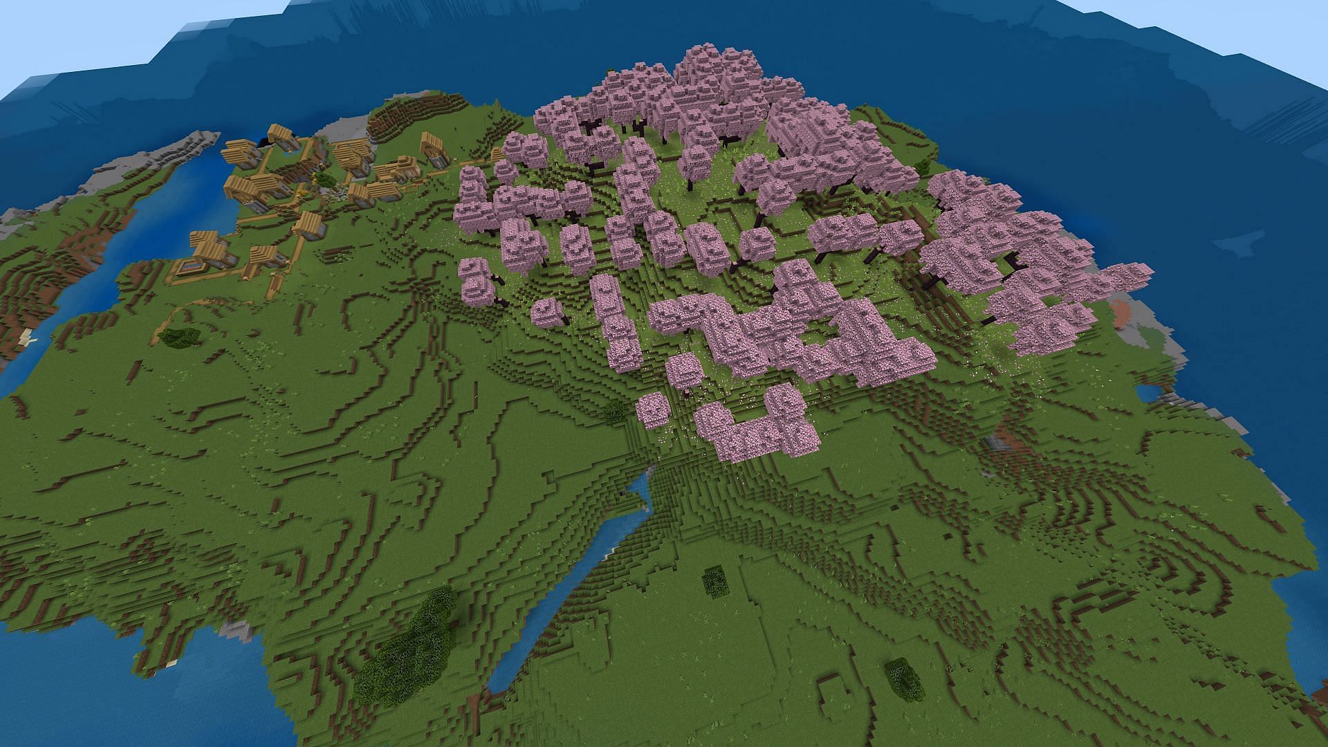 Minecraft fans should have pretty easy goings getting started in this seed (Image via Mojang)