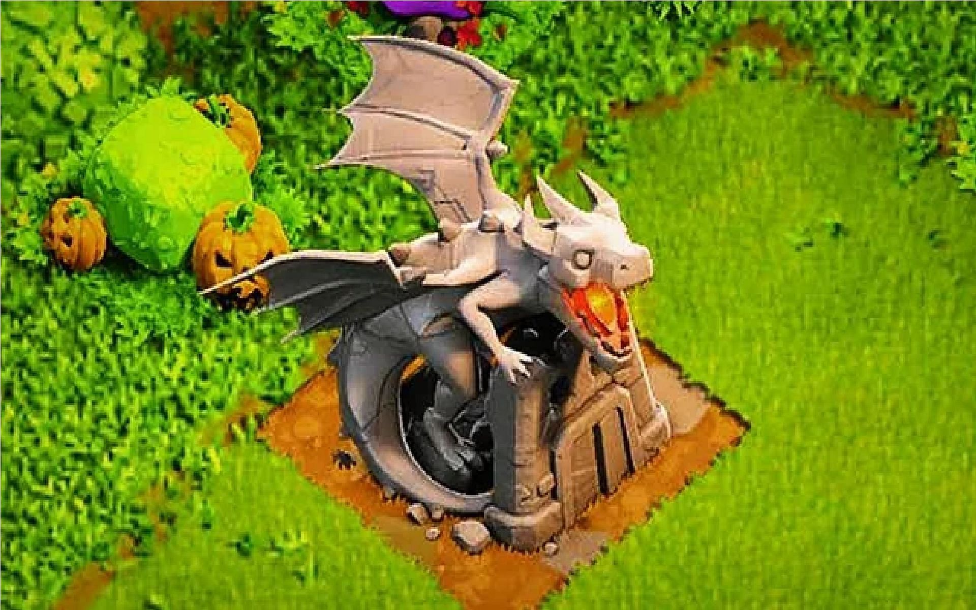 The community wants Supercell to bring back this Dragon Statue during the upcoming Dragon Festival (Image via Reddit/r/ClashOfClans)