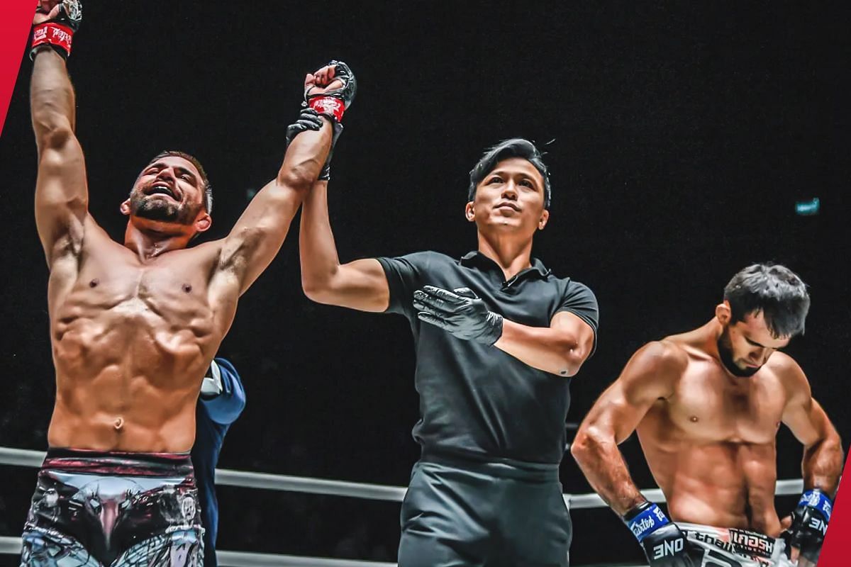 Shamil Gasanov (R) paid for what he said was a lapse in judgment in losing to Garry Tonon (L) in July. -- Photo by ONE Championship