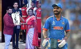 "Mubarak ho lala" - Virat Kohli congratulates Mohammed Shami on receiving Arjuna Award