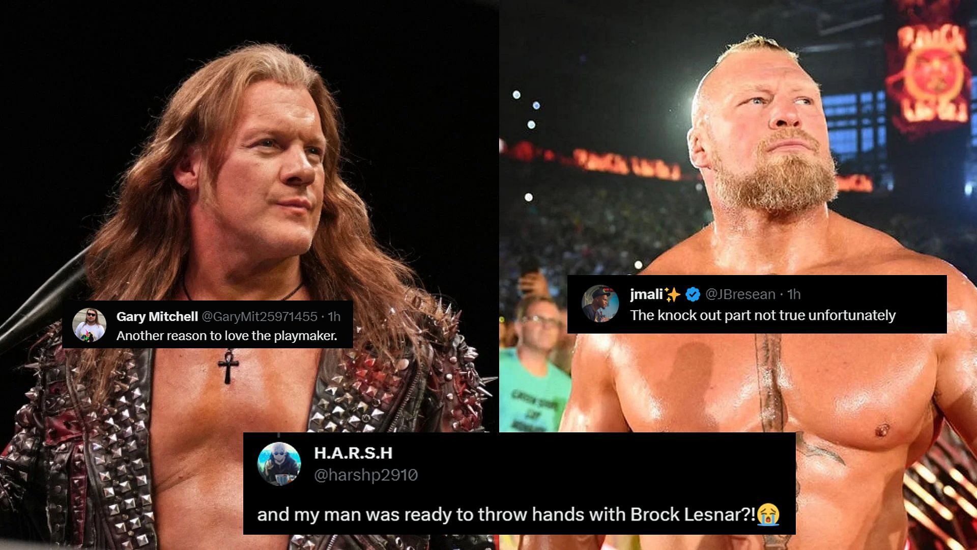 Chris Jericho and Brock Lesnar worked together in WWE 