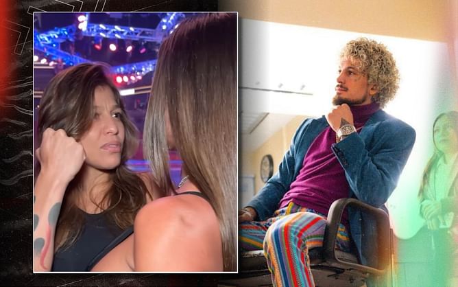 Mayra Bueno Silva faces off with Playboy model Sean O'Malley tried to kiss during staredown [VIDEO]
