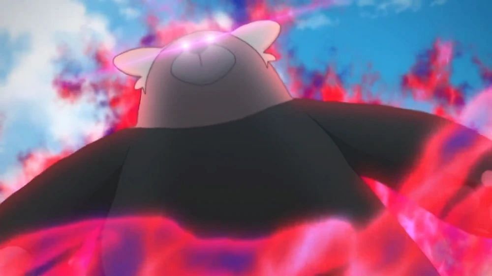 Bewear enraged facing the Ultra Beast. (Image via The Pokemon Company)