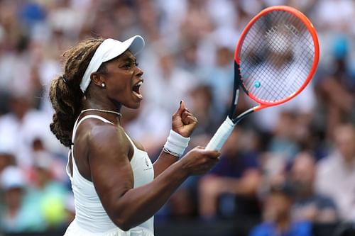 Sloane Stephens during her Round 2 singles match against Daria Kasatkina at the 2024 Australian Open - Getty Images