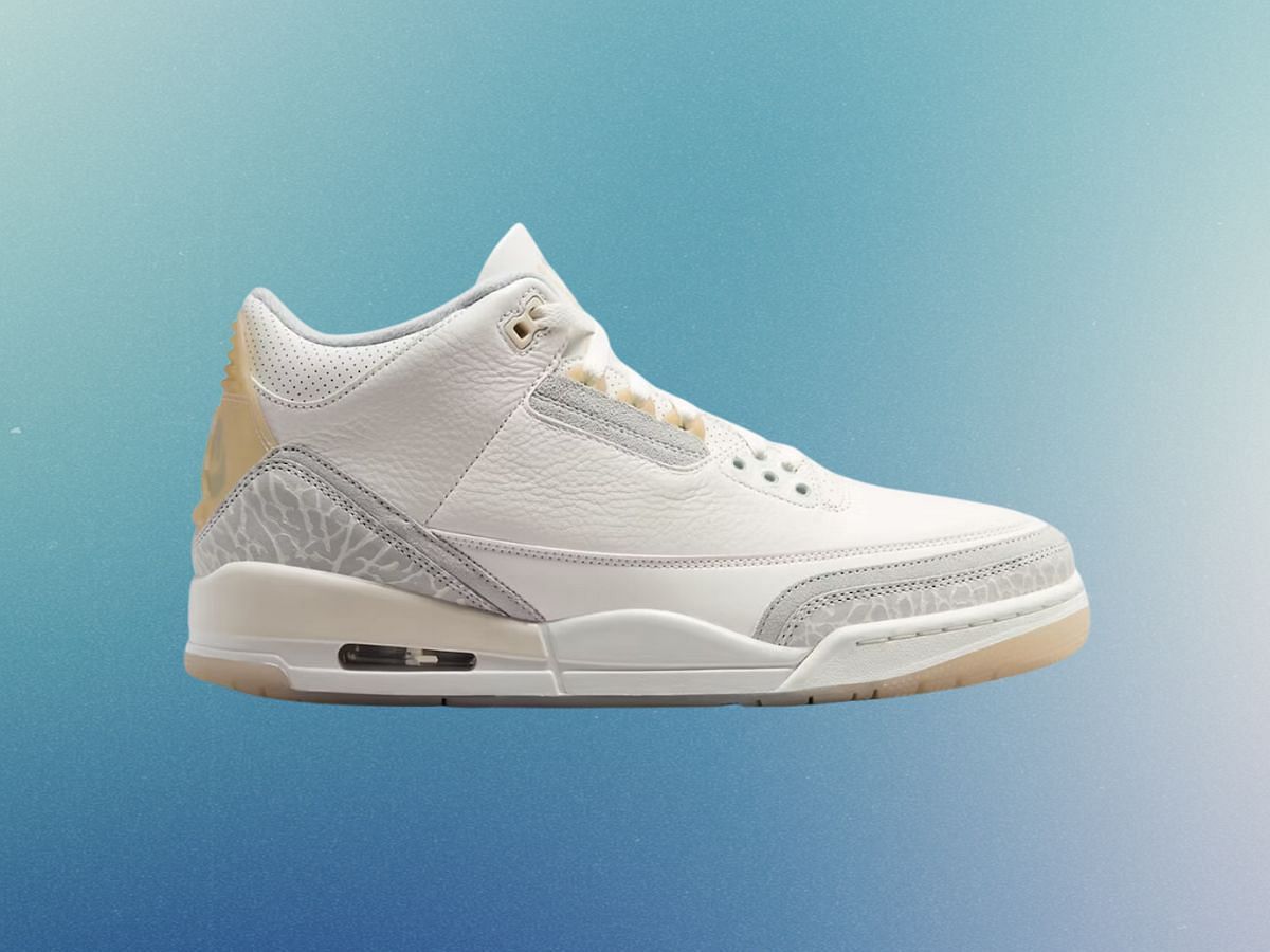 The Jordan 3 Retro &quot;Craft Ivory&quot; (Image via StockX)