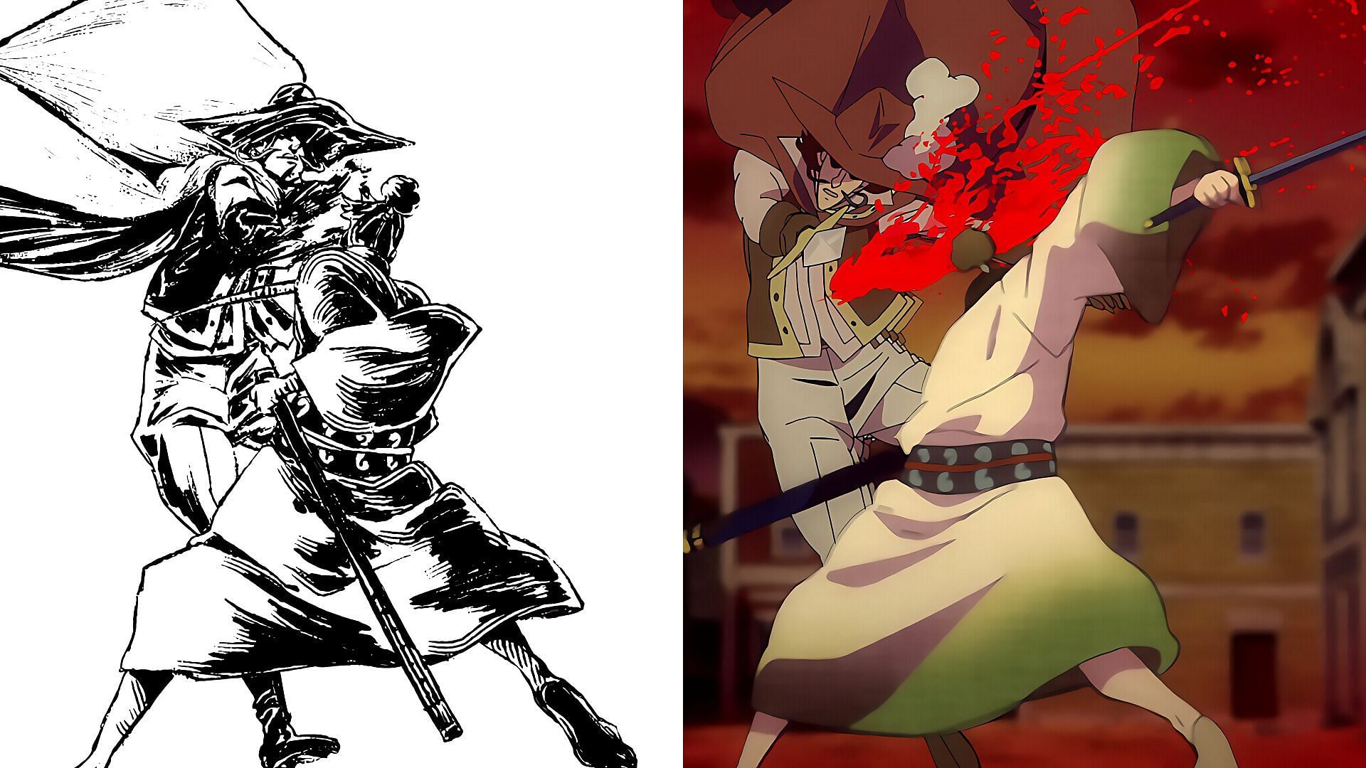 Ryuma vs Cyrano as seen in Monsters (Image via E&amp;H Production)