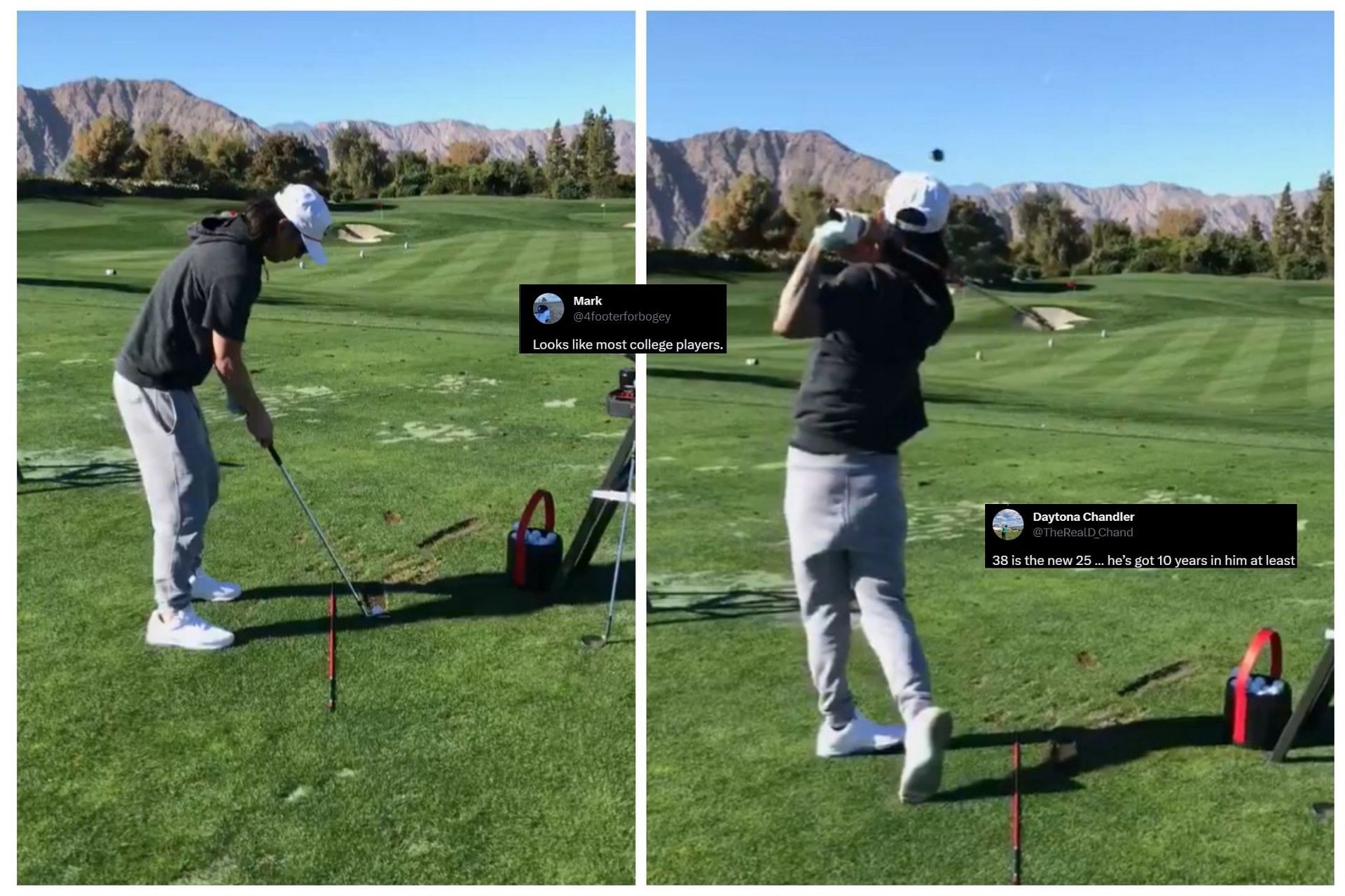 Anthony Kim was recently spotted practicing swing