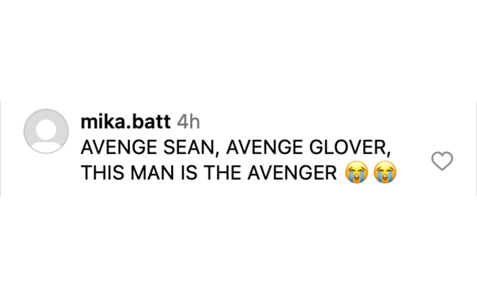 Fan reacting to Alex Pereira&#039;s Instagram post [via @alexpoatanpereira on Instagram]