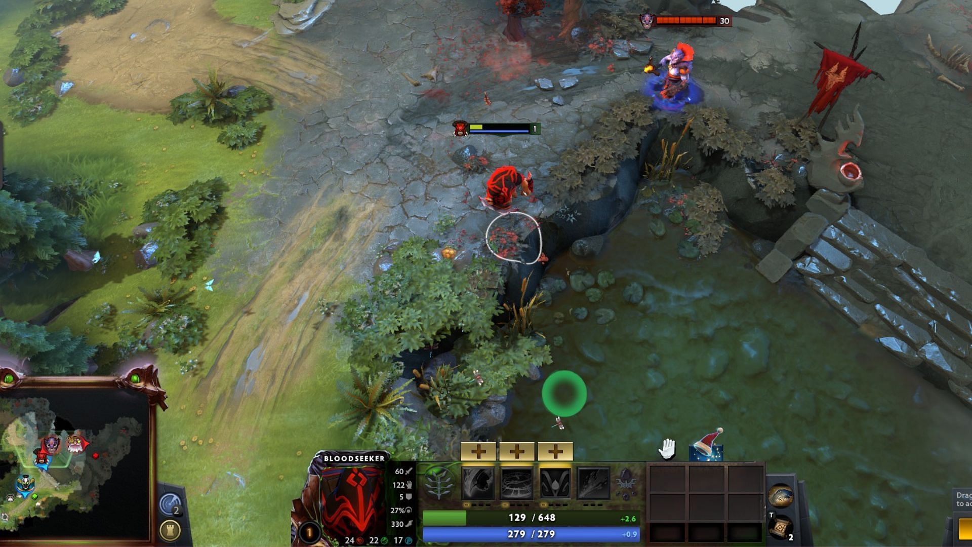Bloodseeker flying with Aviana&#039;s Feather (Image via Steam Screenshot/Valve)