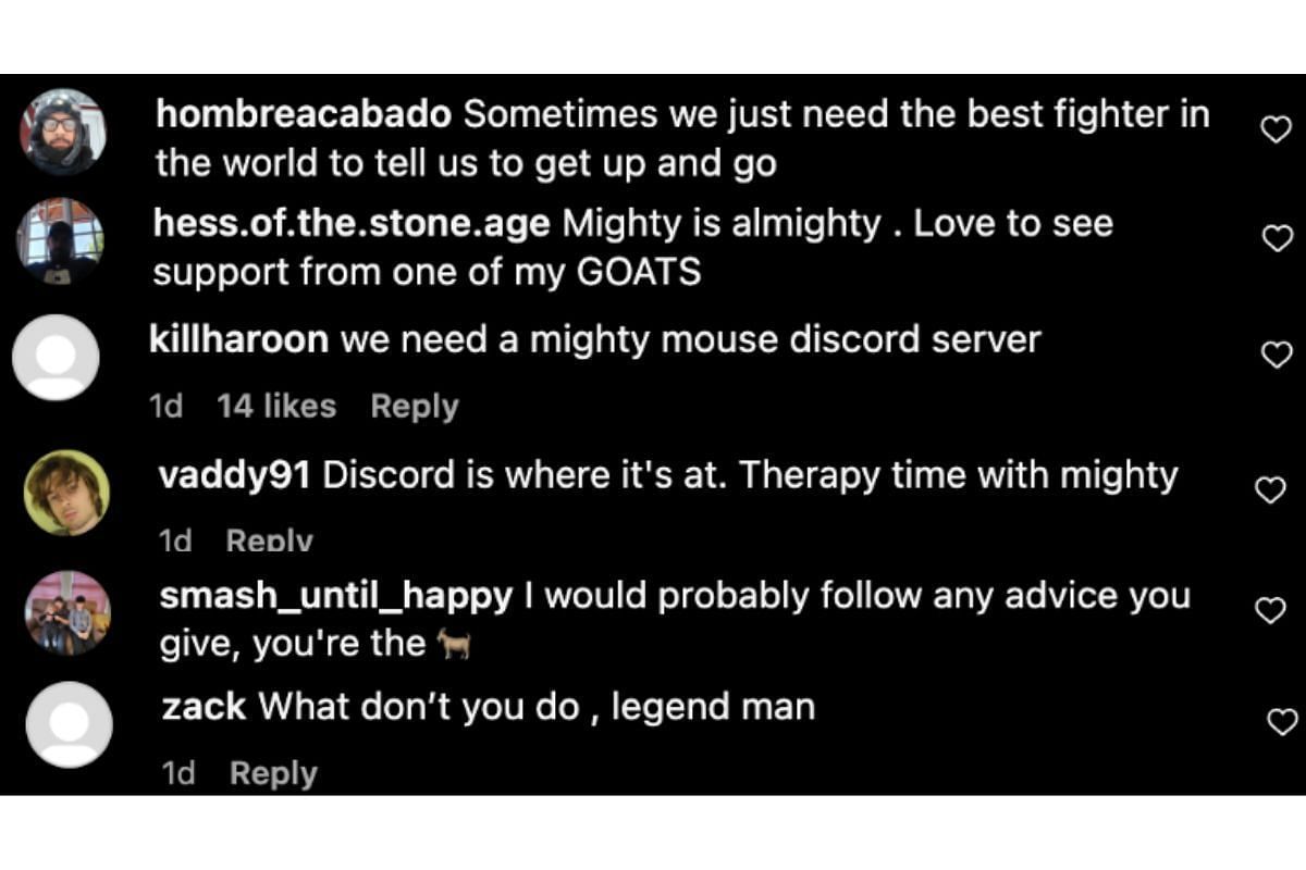 Screenshot of fans&#039; comments