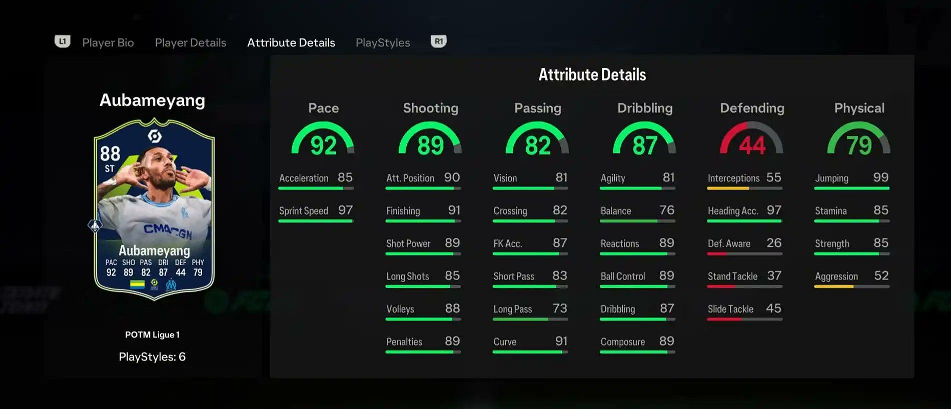 Detailed stats of the card (Image via EA Sports)