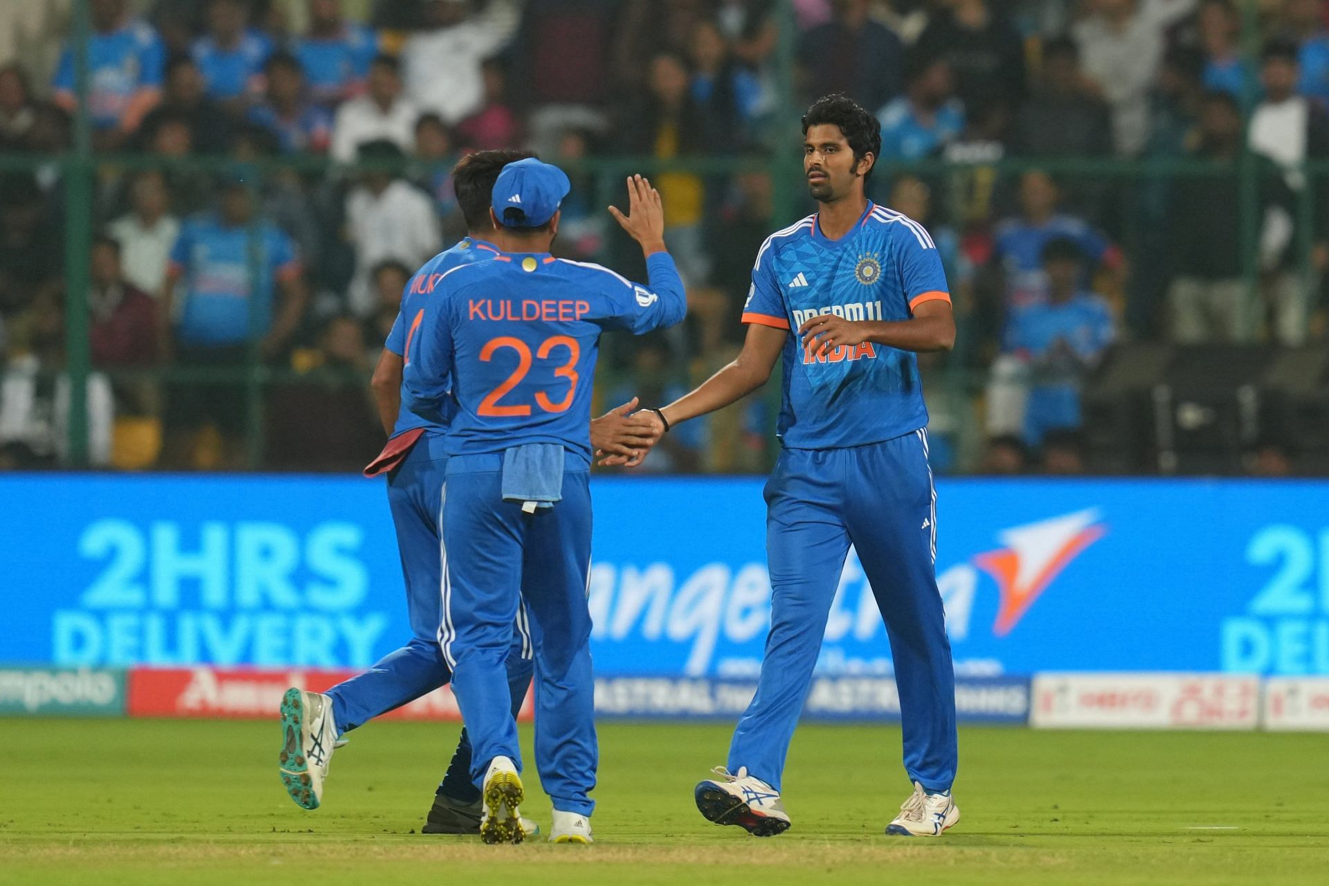 Washington Sundar picked up three wickets in the third T20I