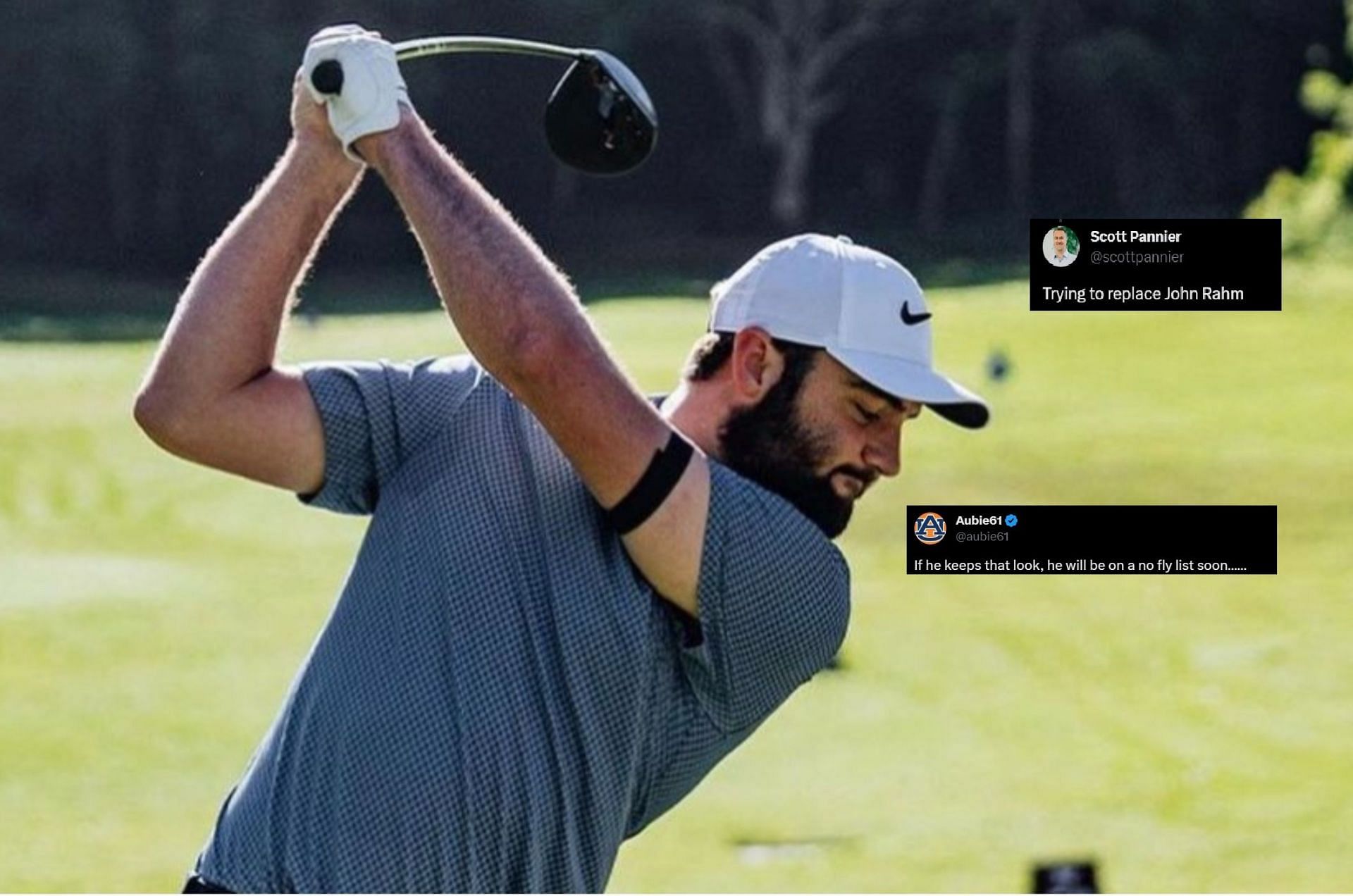Scottie Scheffler was sporting a beard during the practice session ahead of the Sentry 2024(Image via TaylorMade Golf)