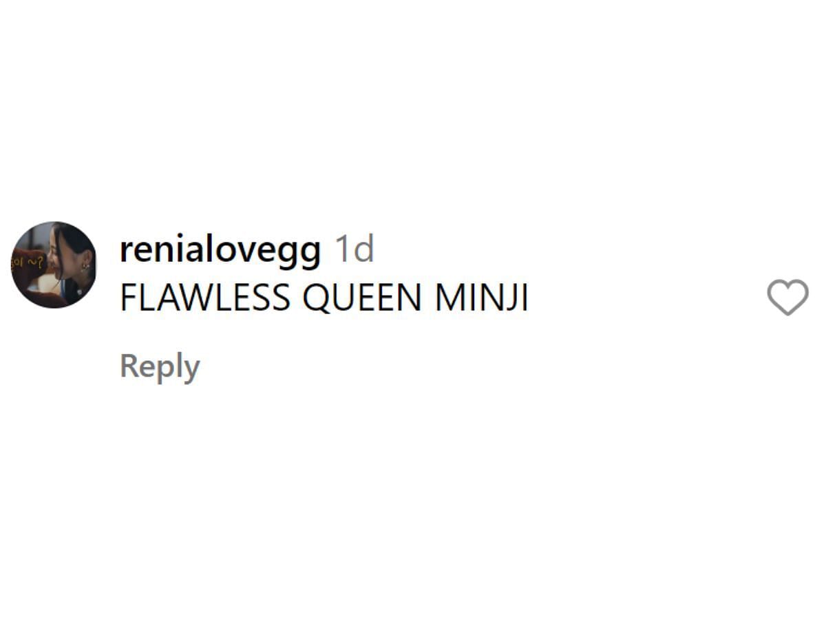 NewJeans Minji&#039;s fan calling her a queen after seeing her new visuals for Harper&rsquo;s Bazaar Korea (Image via @harpersbazaarkorea/Instagram)