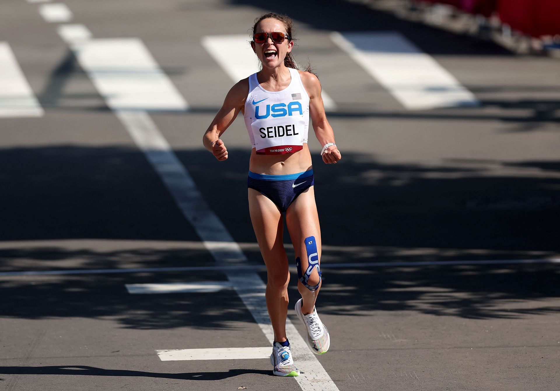Molly Seidel clinched the bronze medal in the Women&#039;s Marathon Final at the Summer Games in Tokyo (Photo by Lintao Zhang/Getty Images)