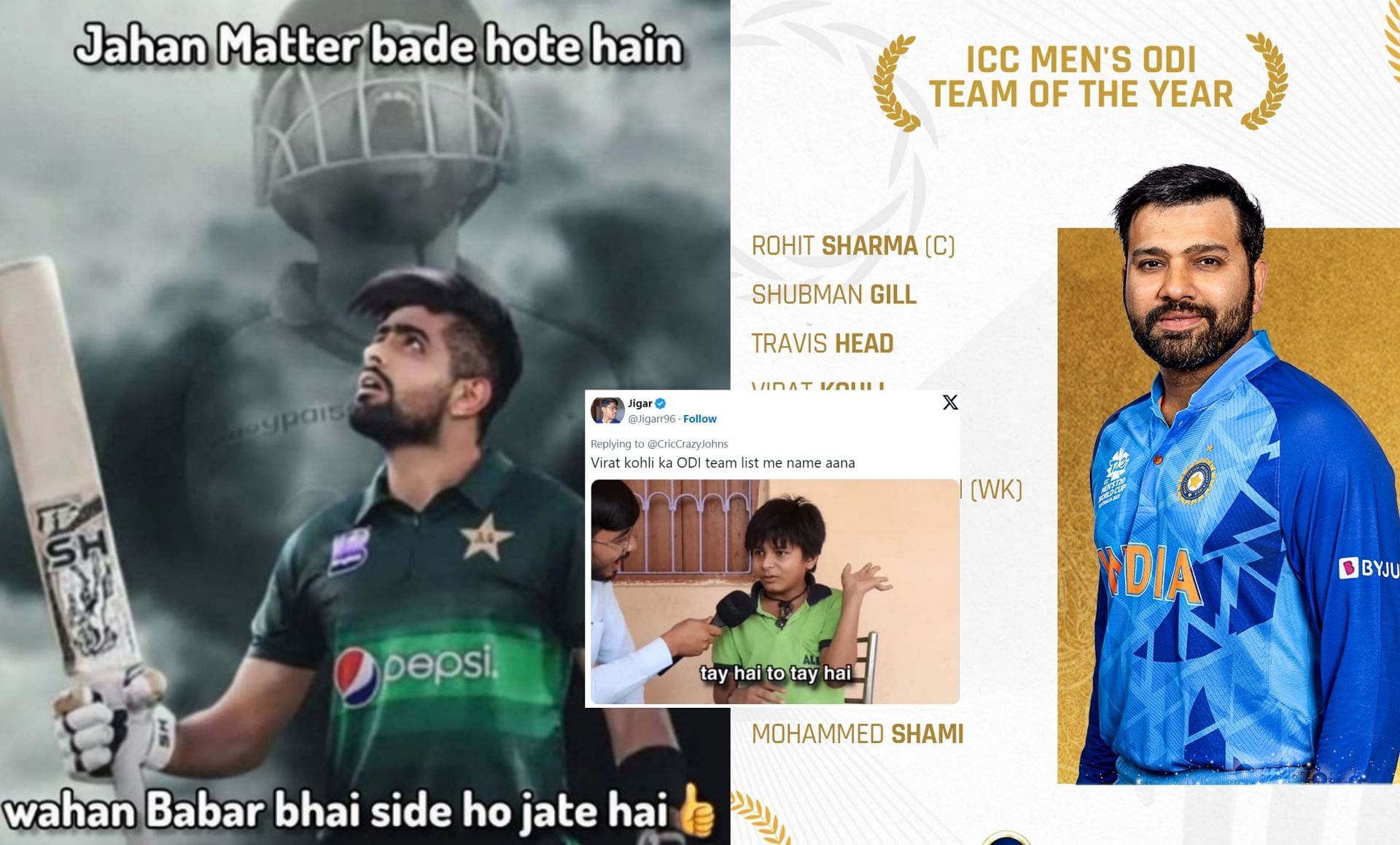 Fans react after ICC announces teams of the year for 2023. 