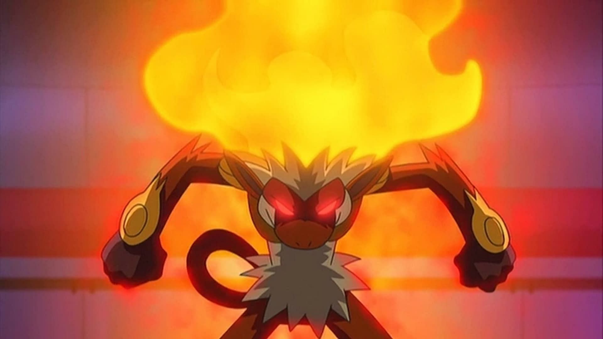 Infernape activating Blaze in the anime (Image via The Pokemon Company)