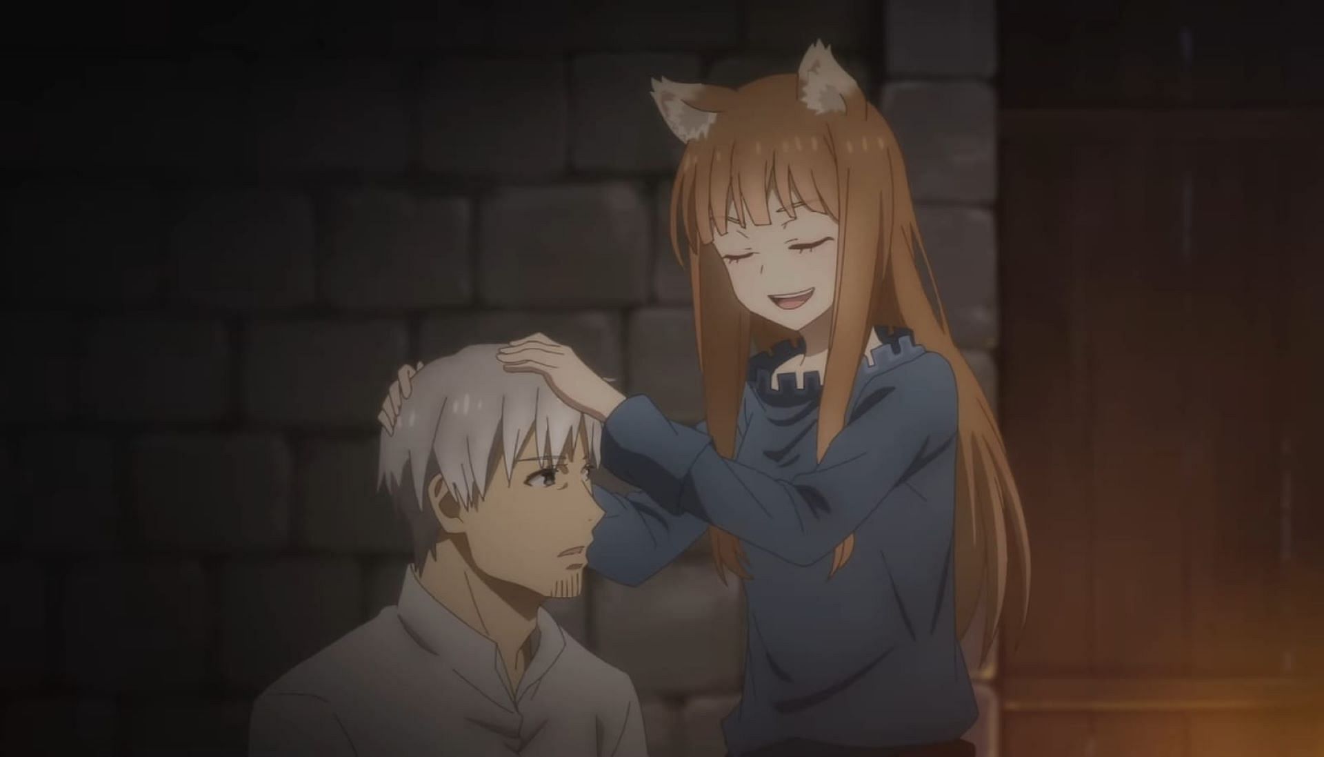 Holo patting Kraft on his head (Image via Studio Passione)