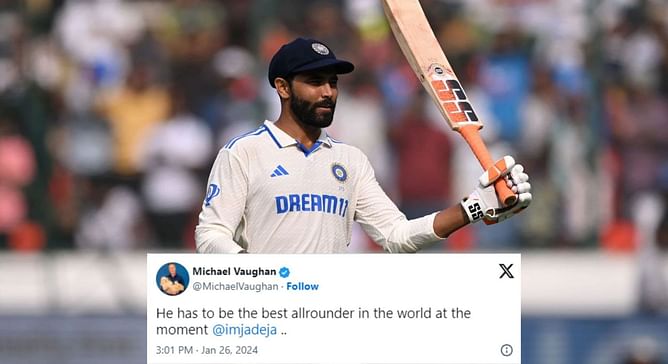 "Best all-rounder in the world at the moment" - Fans react as Ravindra Jadeja smashes unbeaten 81 on Day 2 of IND vs ENG 1st Test