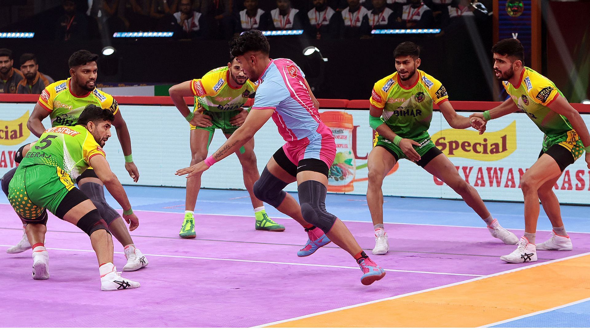 Arjun Deshwal in action against Pirates