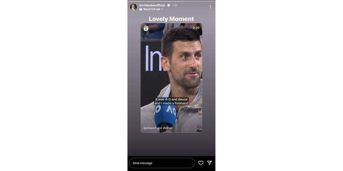 Boris Becker via Instagram stories