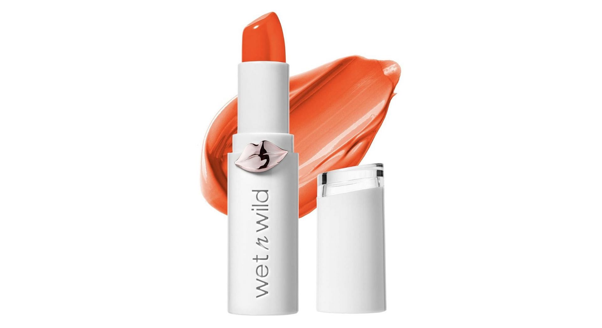 Wet n wild Mega Last High-Shine Lipstick Lip Color Makeup - Orange Tanger-ring the Alarm (Image via Amazon)