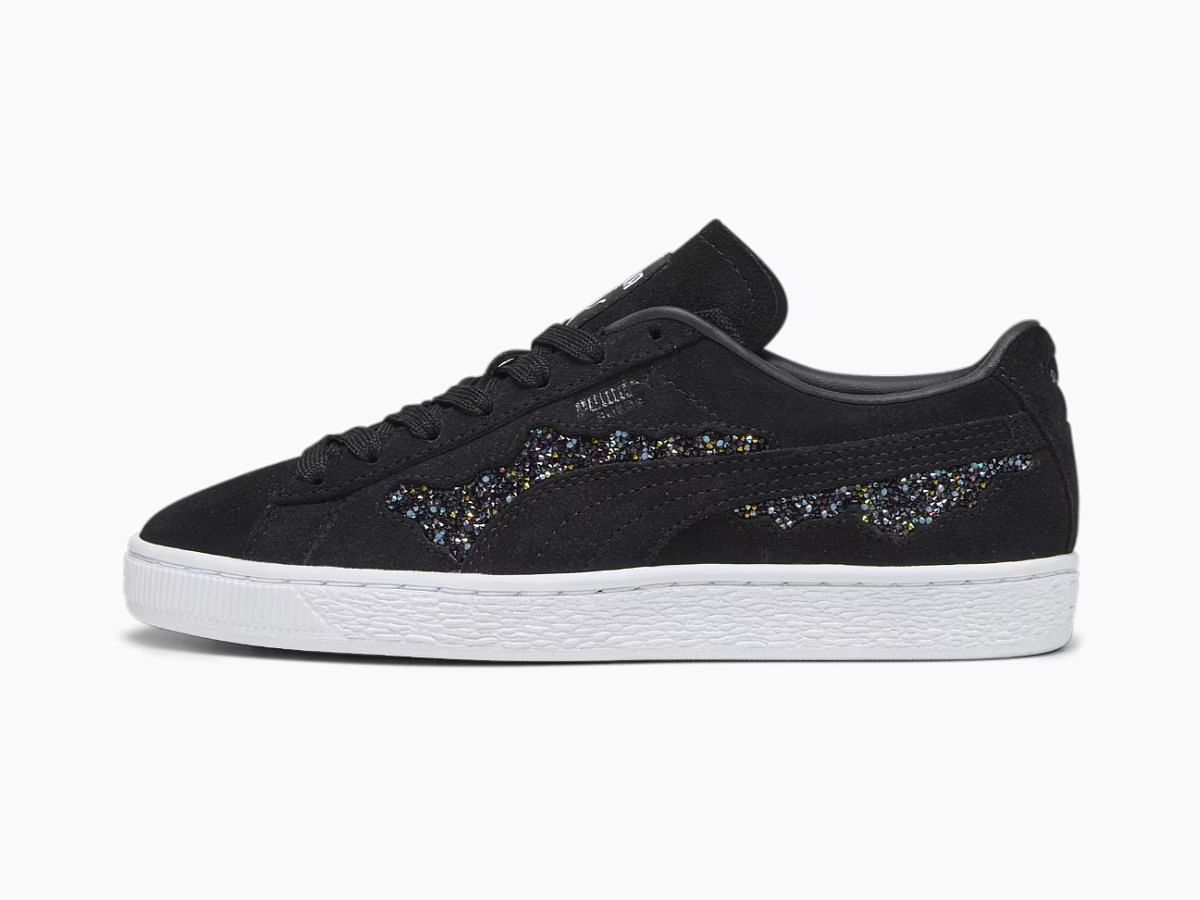 The Puma x Swarovski suede women&#039;s sneakers (Image via Puma)