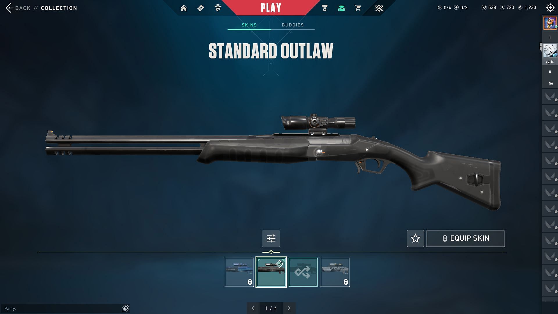 The weapon, Outlaw (Image via Riot Games)