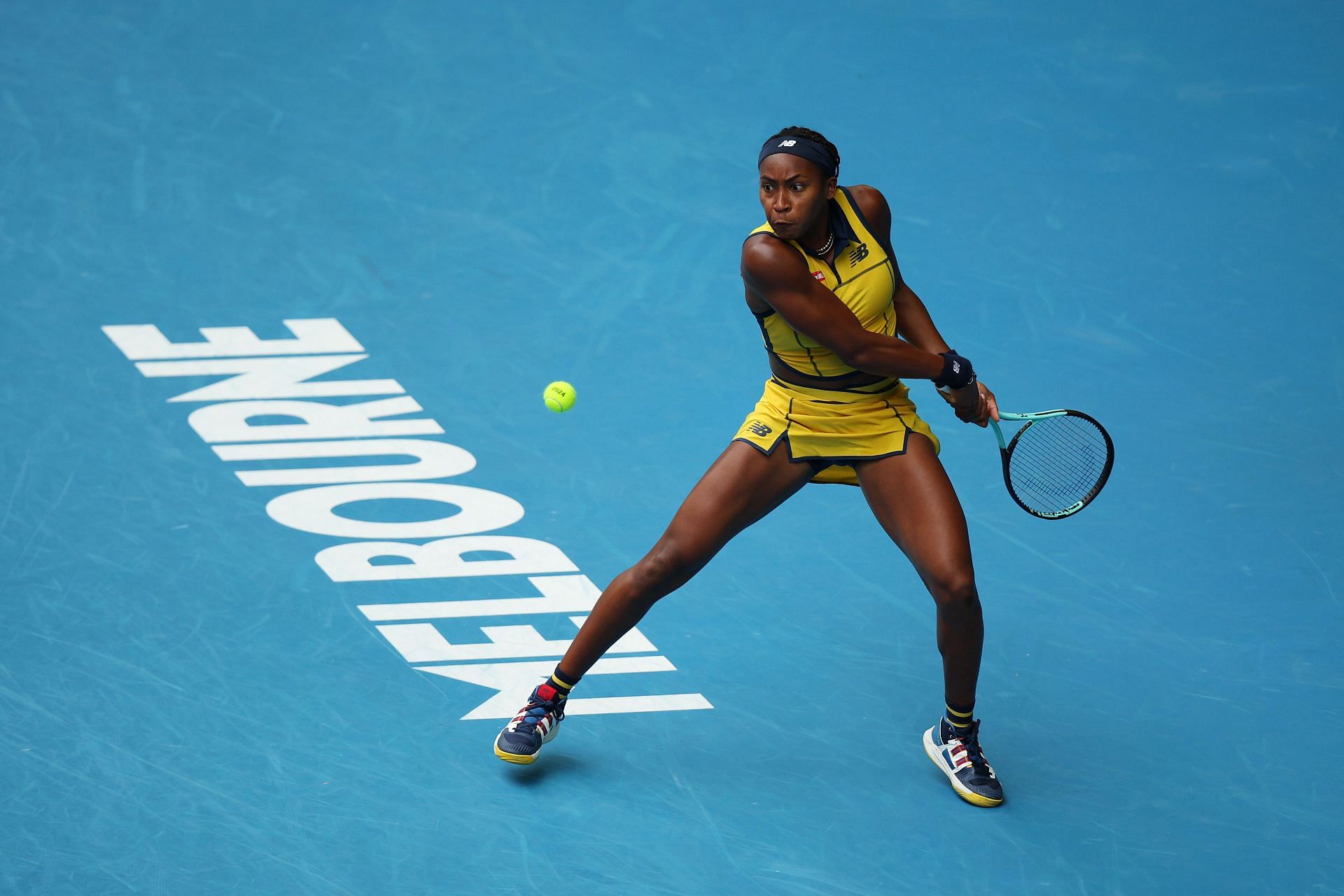 Coco Gauff in action at the 2024 Australian Open.