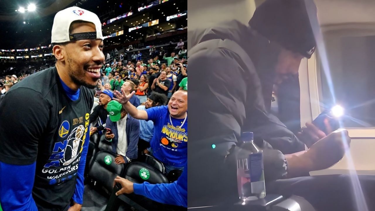 Otto Porter Jr. gazing at his championship ring he won with the Warriors