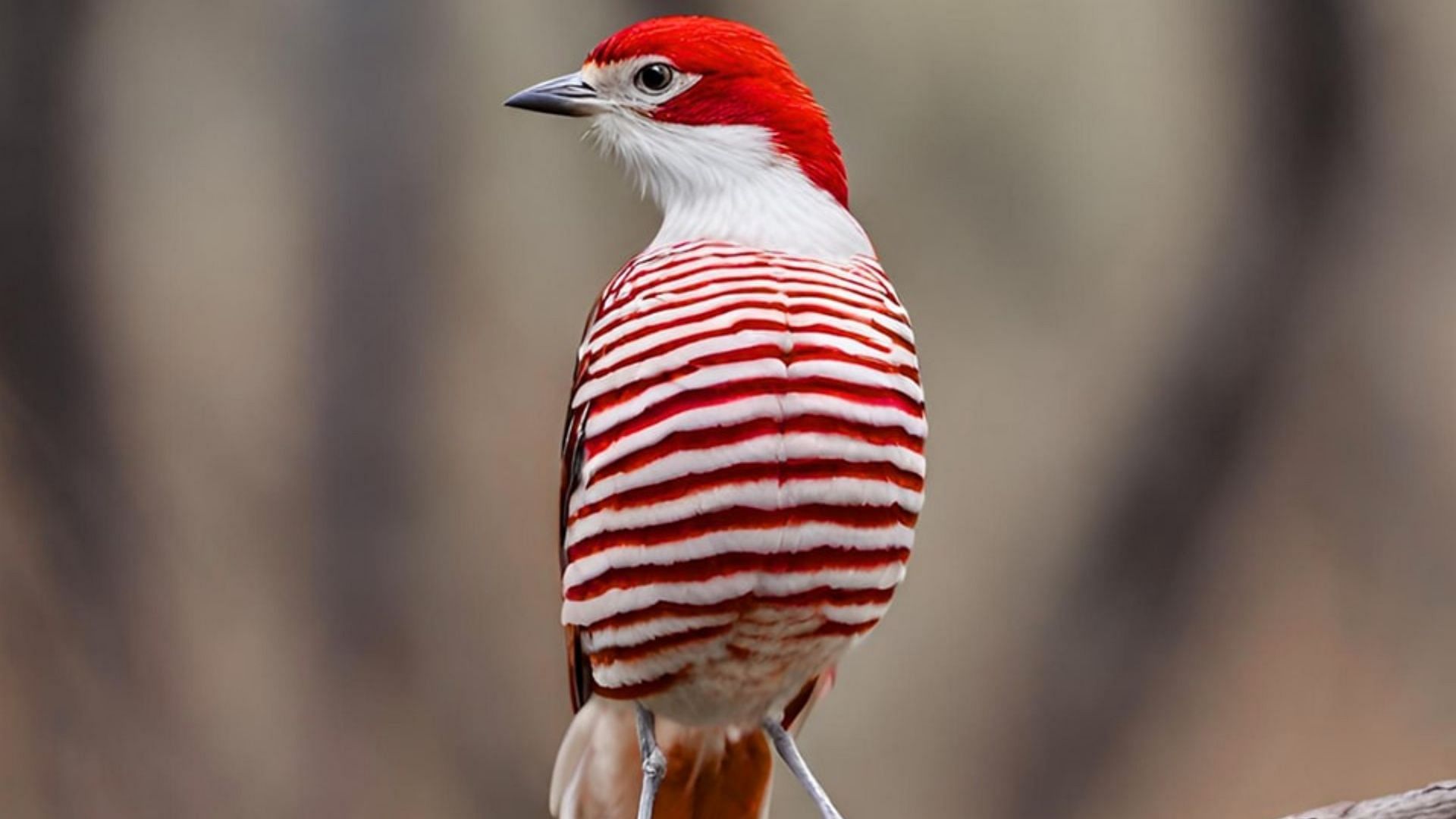 The viral red-and-white Pyjama Bird is not real (Image via X / @flankes838811)