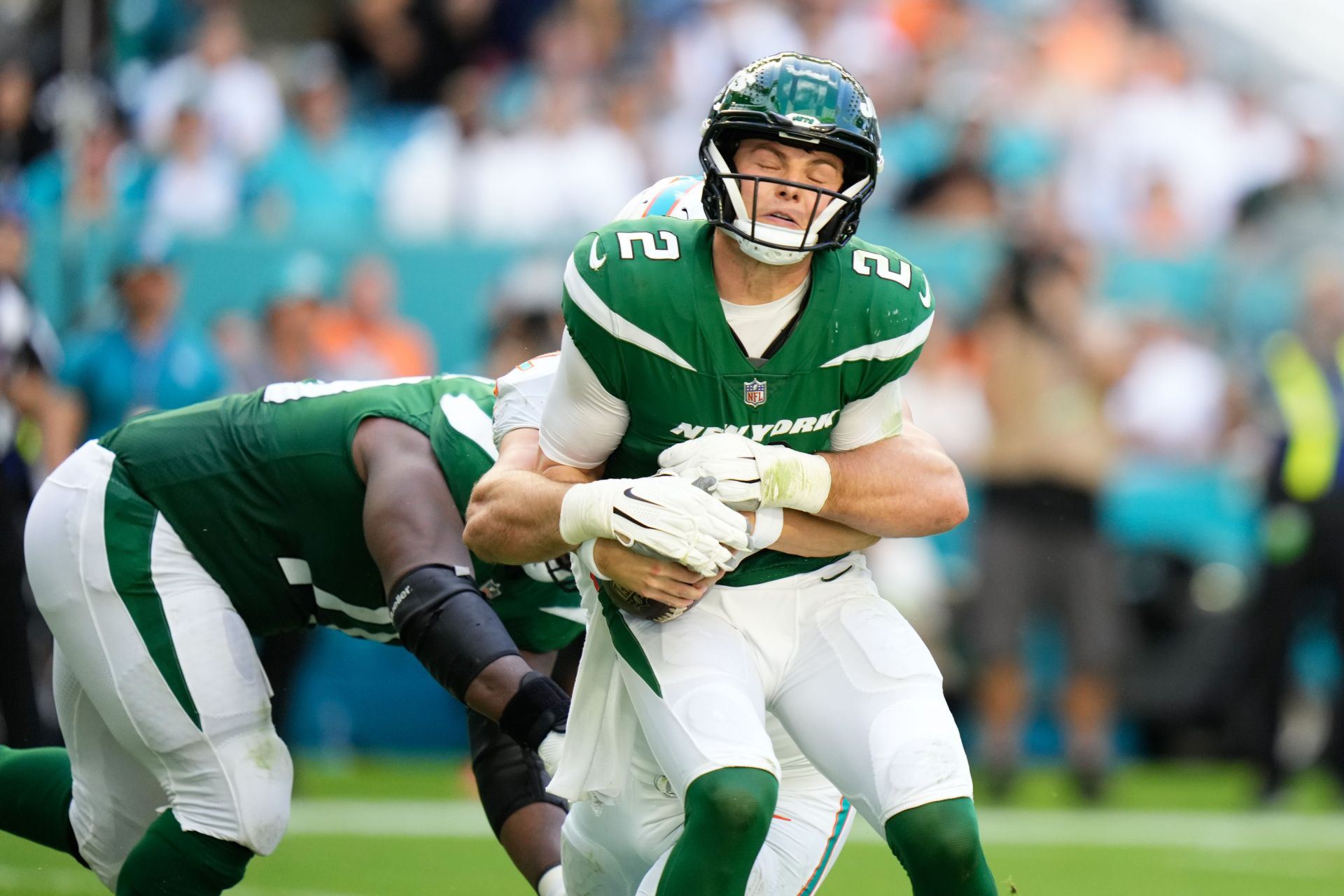 Wilson during the New York Jets vs. Miami Dolphins