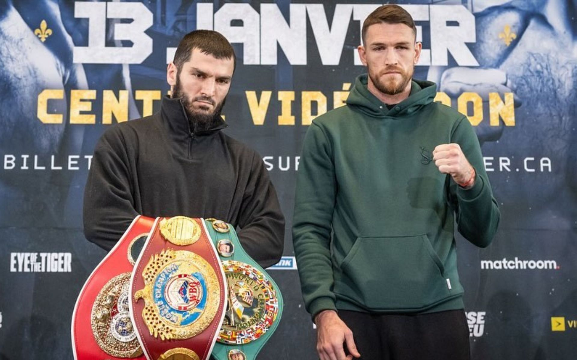 Artur Beterbiev (left) takes on Callum Smith (right) with the unified light heavyweight titles on the line [Image courtesy @arturbeterbiev on Instagram]