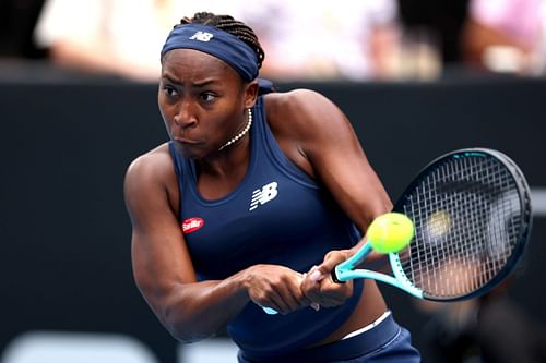 Coco Gauff at the 2024 Women's ASB Classic