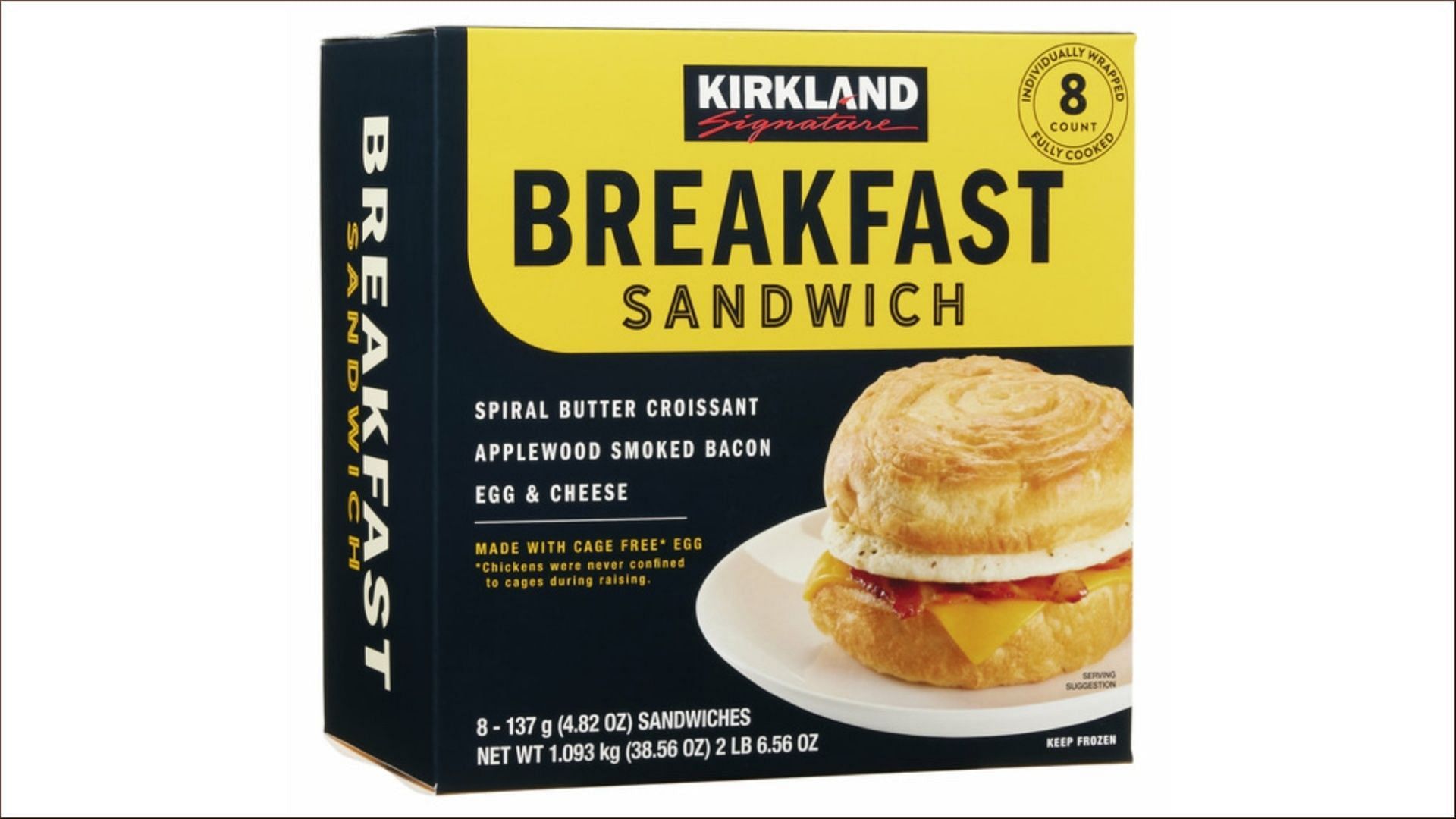 Kirkland Signature Frozen Croissant Breakfast Sandwiches (Image via Instacart)