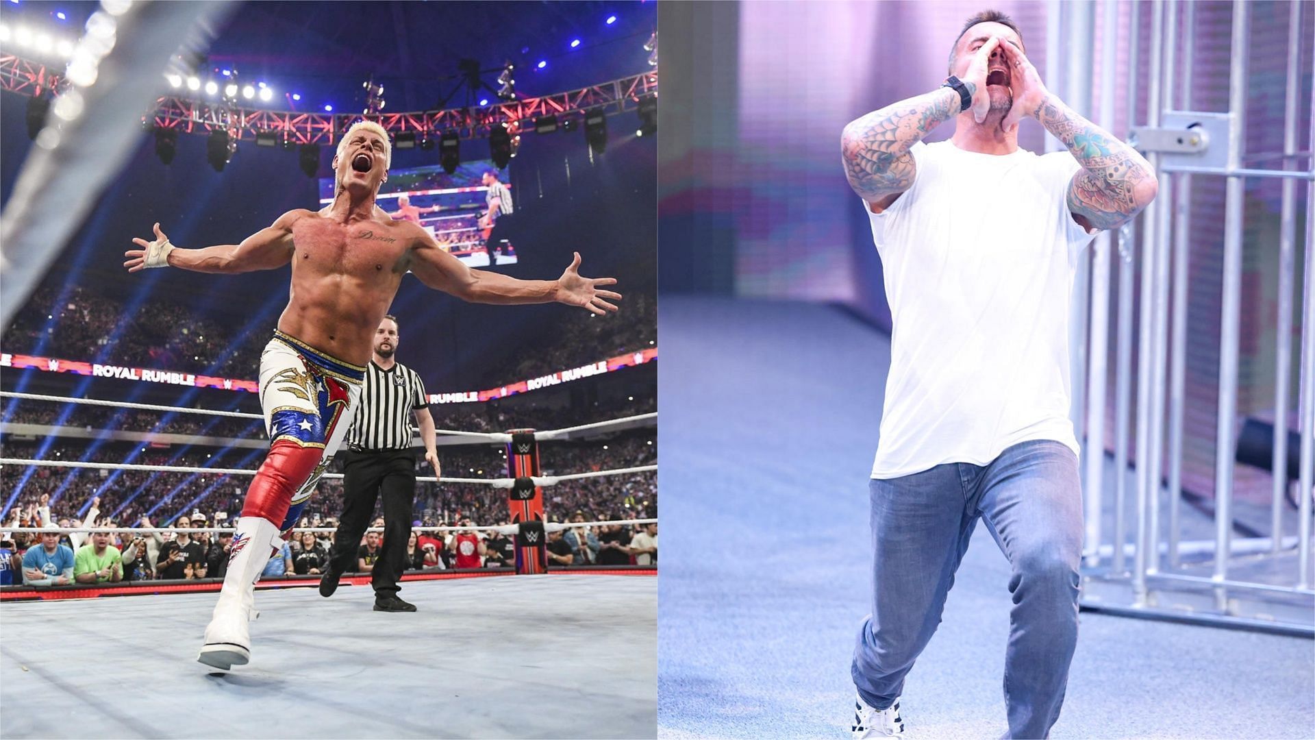 Cody Rhodes (left); CM Punk (right)