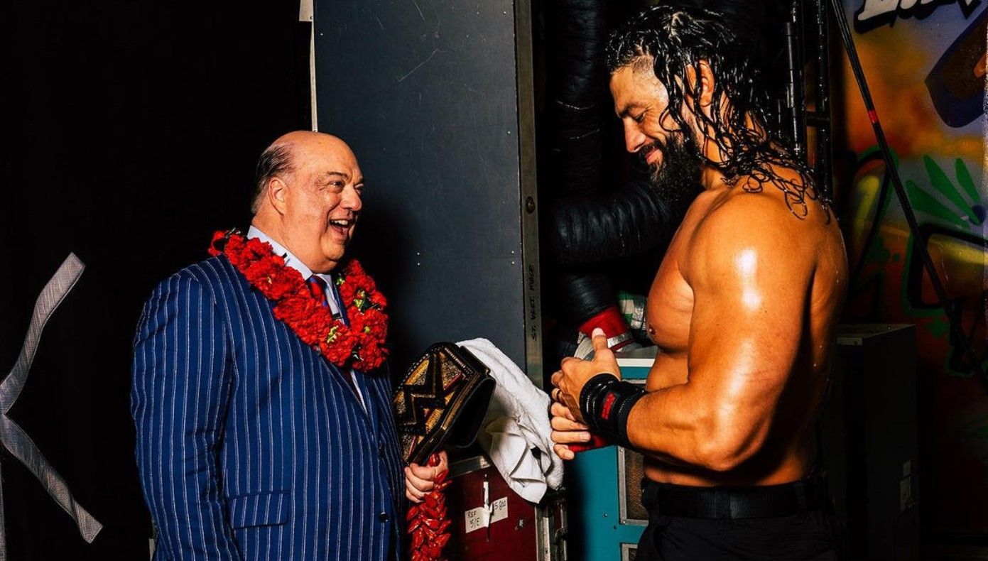 Paul Heyman and Roman Reigns at SummerSlam 2023 (PIC CREDIT: WWE)