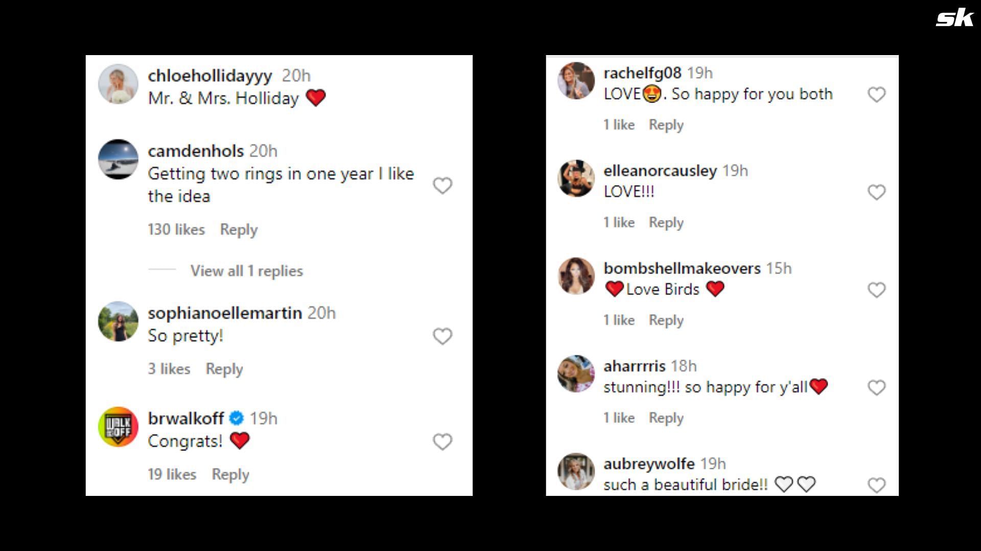 Fan reactions to Jackson Holliday and Chloe&#039;s wedding