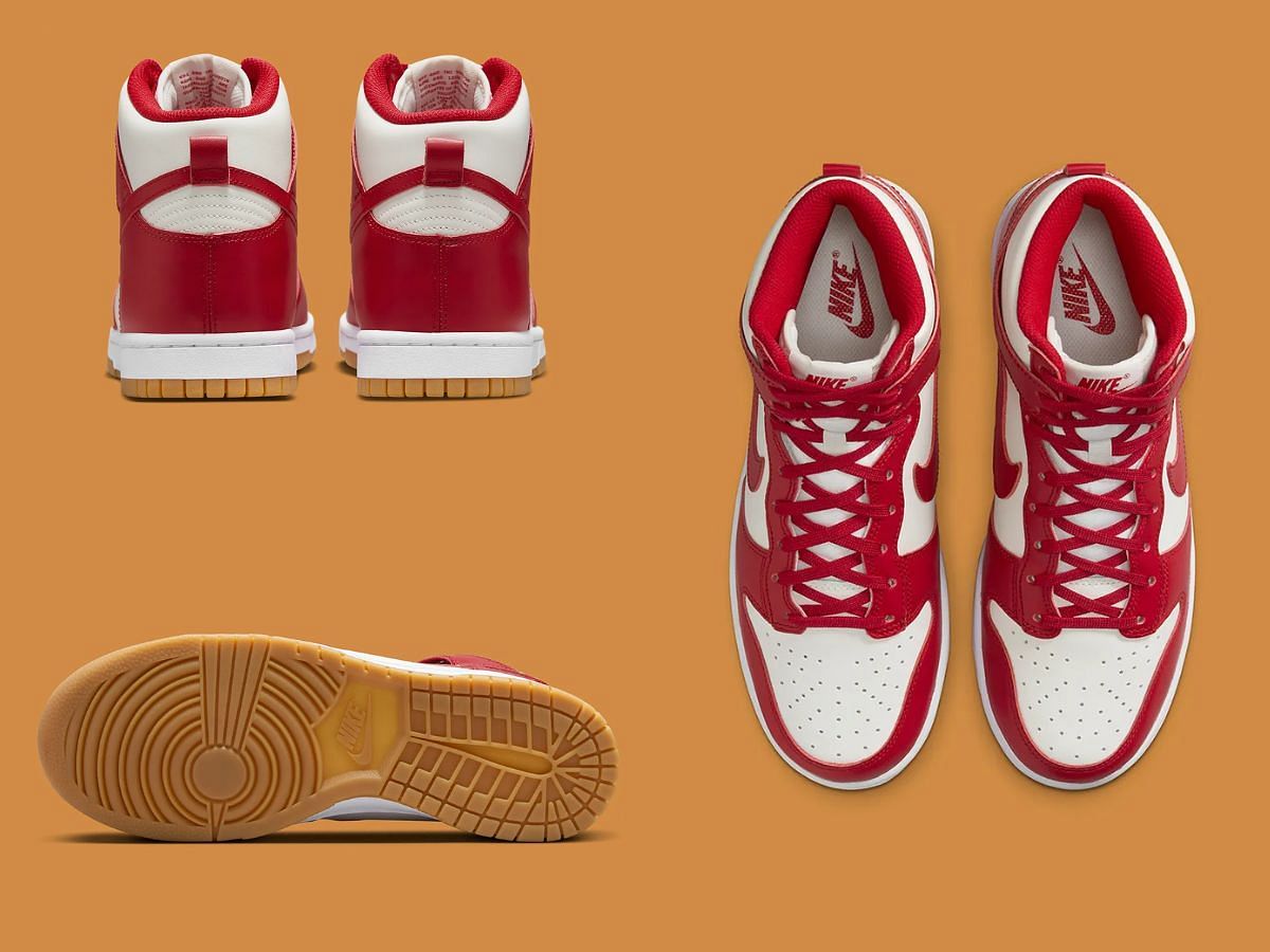 Nike Dunk High Gym Red sneakers (Image via Sneaker News)