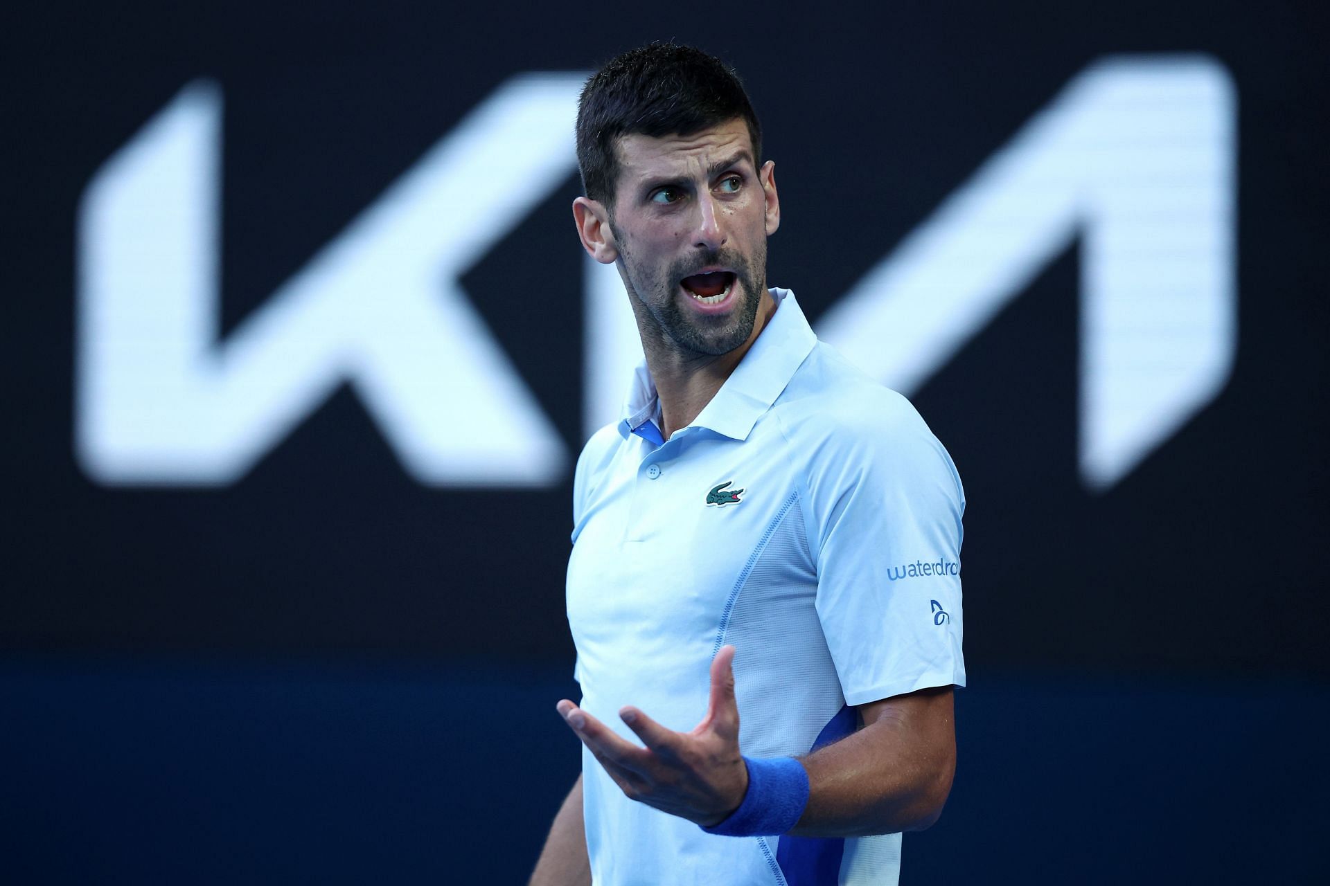 Novak Djokovic at the 2024 Australian Open