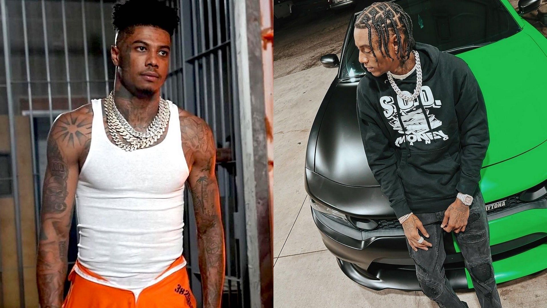 Blueface and Soulja Boy (Images via Instagram/@souljaboy &amp; @bluefasebabyy)