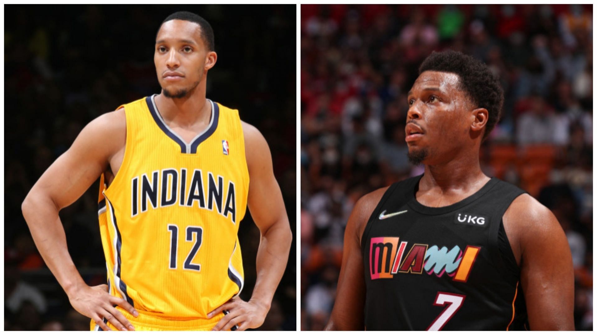 Former NBA player Evan Turner (left) urged Kyle Lowry (right) to not join the LA Lakers