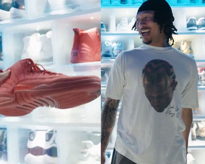Watch: OKC Thunder forward Jaylin Williams flexes $225 'Gym Reds' while giving tour of insane Air Jordan collection at crib