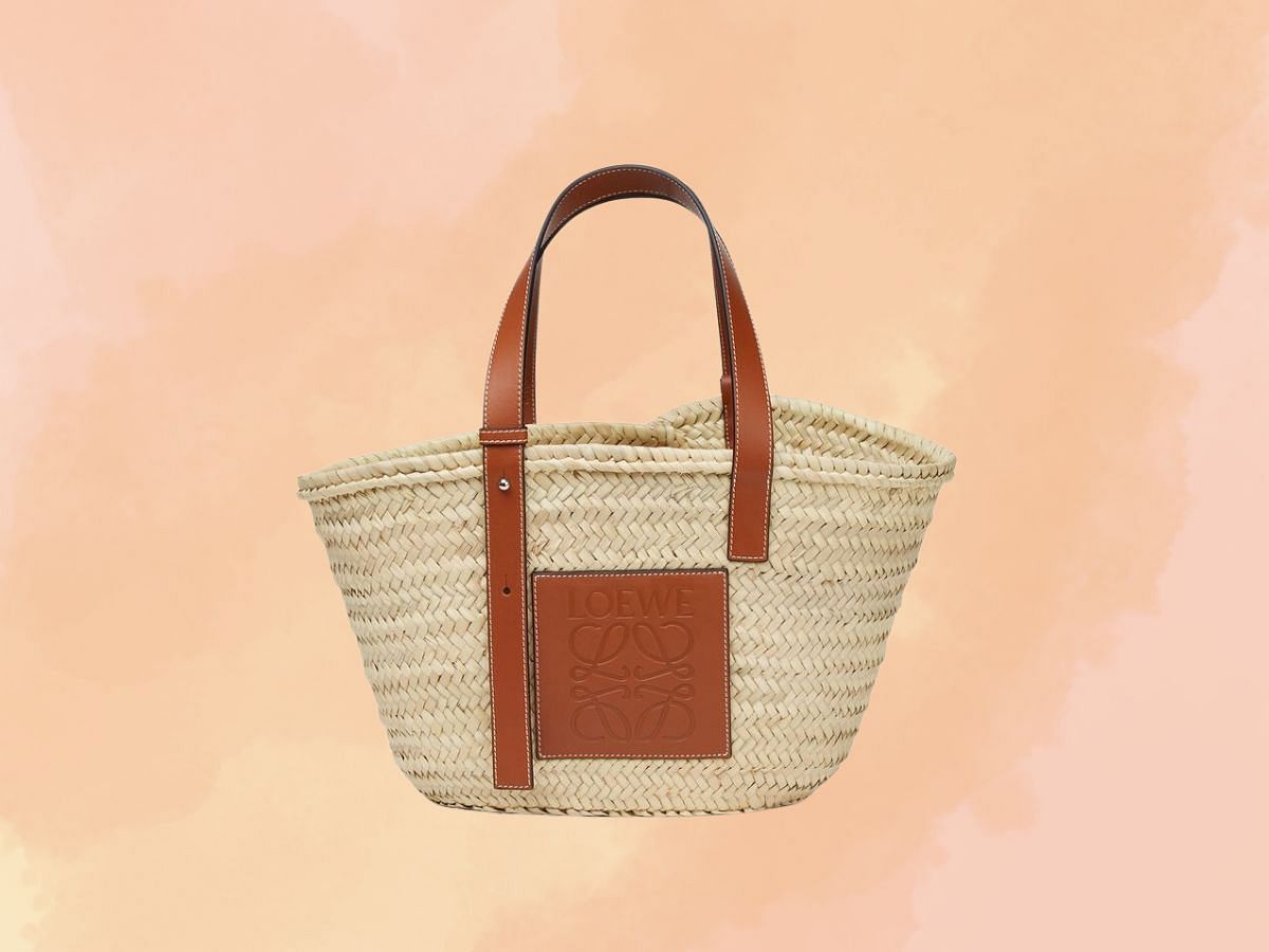 Loewe Basket Bag in Palm Leaf and Calfskin (Image via LOEWE)