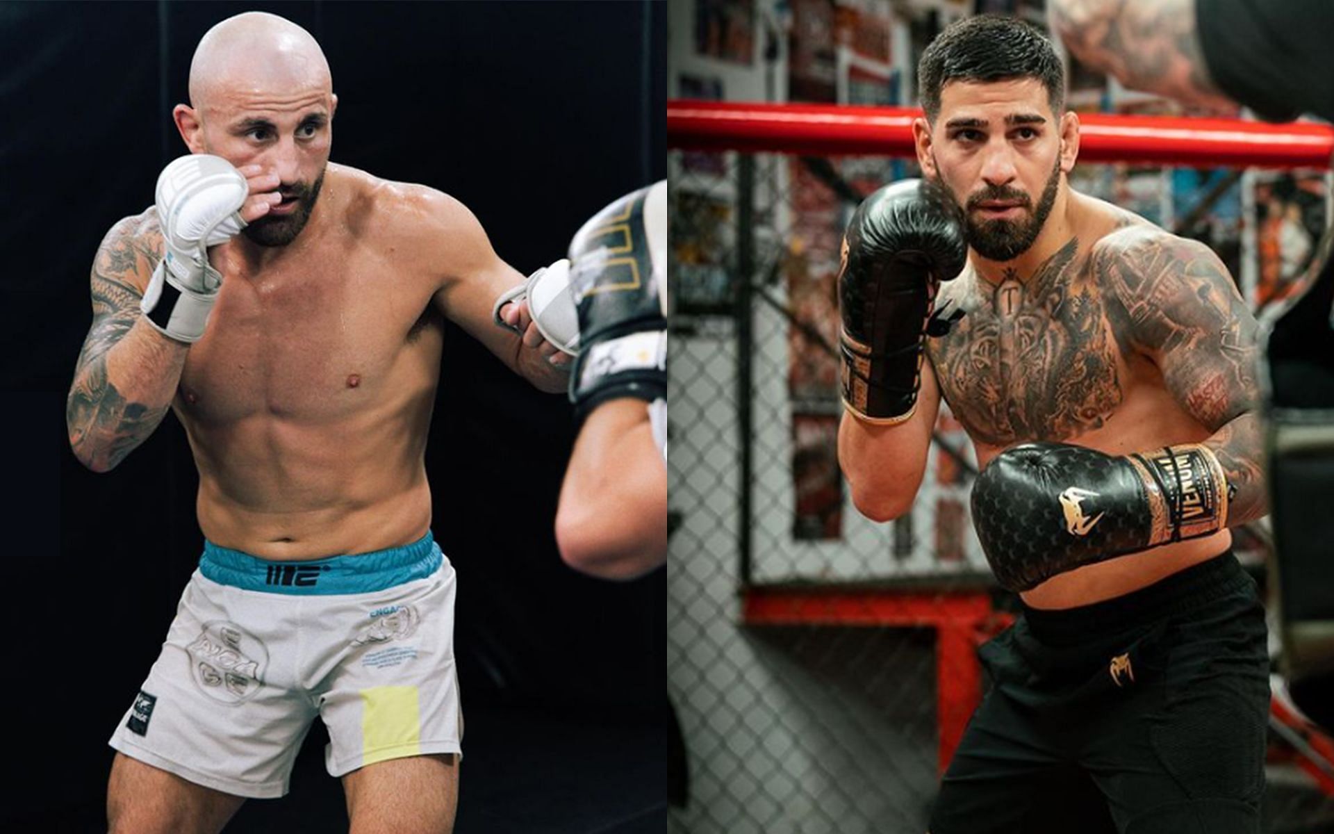 Alexander Volkanovski (left) is gearing up for a legacy-defining title fight against Ilia Topuria (right) [Images Courtesy: @alexvolkanovski and @iliatopuria Instagram]
