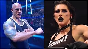 The Rock pictured with Rhea Ripley's title backstage following blockbuster WWE RAW: Day 1 return; popular star reacts