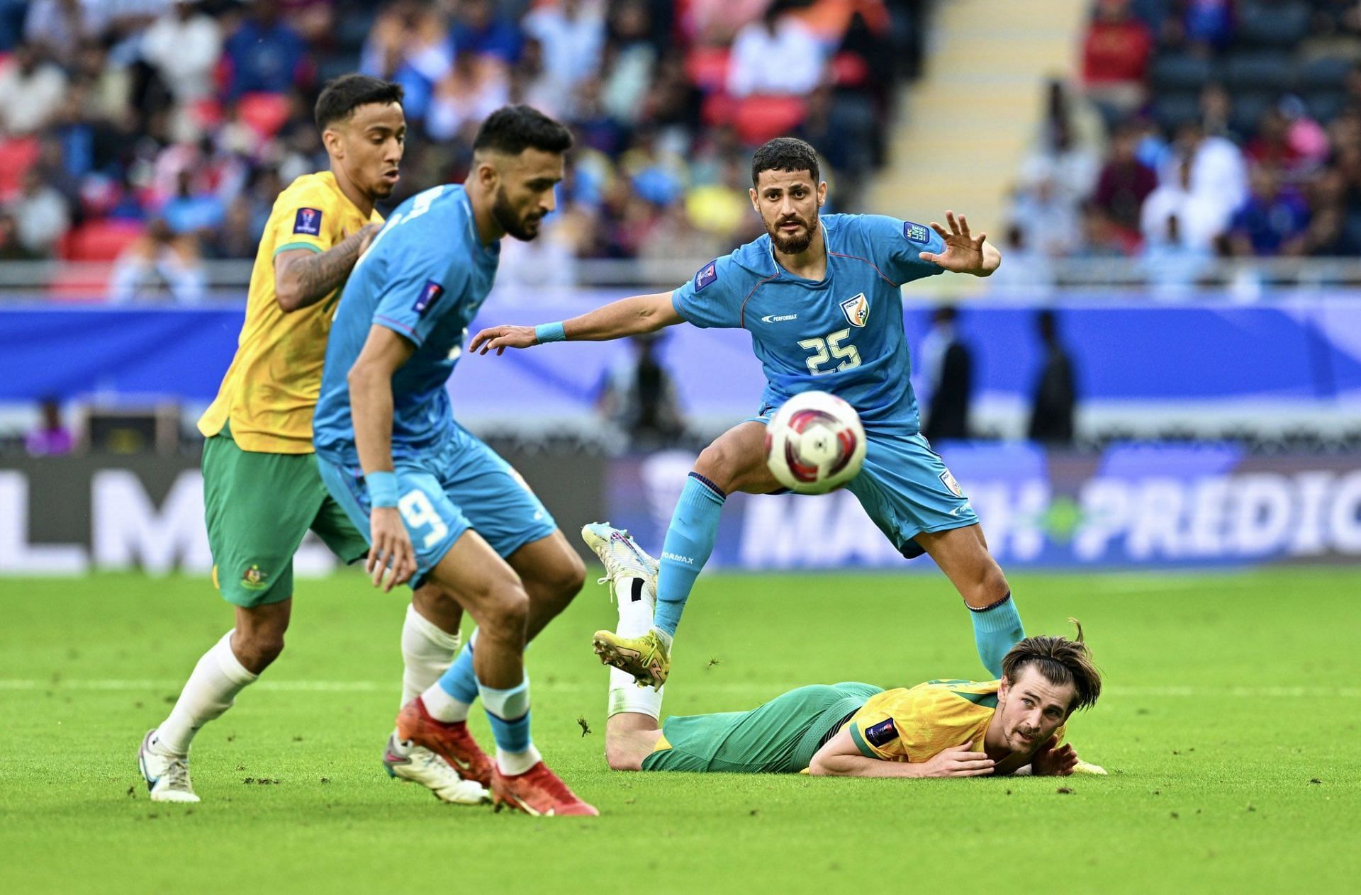 Indian Football Team in action against Australia